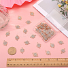 40Pcs Alloy Crystal Rhinestone Connecotr Charms PALLOY-SC0025-27-3