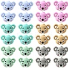 12Pcs 6 Colors Silicone Beads SIL-YW0002-08-2