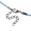 Waxed Cotton Cord Necklace Making MAK-S034-009-4