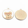 Alloy Enamel Pendants X-ENAM-T011-15KC-RS-2
