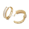 Brass Hoop Earrings EJEW-L271-15KCG-03-2