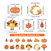 56Pcs 14 Styles Thanksgiving Day Theme Alloy Enamel Pendants ENAM-SC0006-80-2