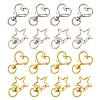 20Pcs 4 Styles Heart/Star Alloy Swivel Clasps FIND-YW0005-60-1