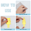Acrylic TOILET Sign Stickers DIY-WH0569-66A-03-4
