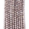 Ombre Effect Dyed Electroplate Opaque Glass Beads Strands EGLA-Q130-01A-03-2