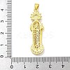 Priest Rack Plating Brass Micro Pave Cubic Zirconia Pendants KK-G513-88G-3