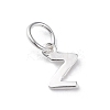 925 Sterling Silver Letter Charms STER-C012-01S-Z-1