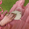 Natural Freshwater Pearl Beaded Stretch Rings for Women FS-WGC033C-01-3