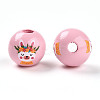 Easter Theme Printed Wood Beads WOOD-T032-22T-2