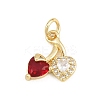 Brass Micro Pave Colorful Cubic Zirconia Pendants KK-E798-06A-G-1