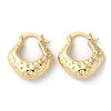 Rhombus Brass Thick Hoop Earrings EJEW-K247-13G-1