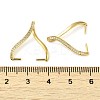Rack Plating 925 Sterling Silver Micro Pave Clear Cubic Zirconia Ice Pick Pinch Bails STER-NH0001-52G-3