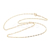 Brass Dapped Chain Necklaces for Women Men NJEW-Z068-11G-4