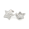 Non-Tarnish Star 304 Stainless Steel Ear Studs EJEW-L290-013P-2