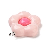 Opaque Resin Floral Pendants RESI-Z028-03A-2