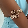 Iron Spiral Knot Upper Arm Cuff Bangles for Women WG4ED01-01-1