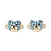 Brass Micro Pave Cubic Zirconia Connector Charms KK-M240-21-2