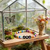 Rainbow Acrylic & Glass Beads Stretch Bracelets BR6645-1-1
