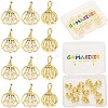 12Pcs Rack Plating Brass Clear Cubic Zirconia Pendants KK-GO0001-78-1