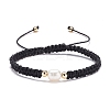 Natural Pearl Braided Bead Bracelets Set BJEW-JB07474-2