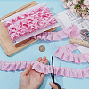 10 Yards Polyester Ruffled Pleated Tartan Lace Ribbon OCOR-PH0005-22B-3