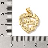 Rack Plating Brass Micro Pave Cubic Zirconia Pendants KK-P267-08G-3