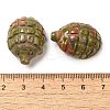 Natural Unakite Carved Hedgehog Statues Ornament DJEW-C019-03E-3