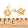 Rack Plating Brass Micro Pave Clear Cubic Zirconia Pendants KK-B093-04B-G-3