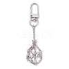 304 Stainless Steel Empty Stone Holder Chain Pouch Pendant Decorations HJEW-JM01885-01-1