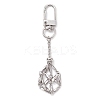 304 Stainless Steel Empty Stone Holder Chain Pouch Pendant Decorations HJEW-JM01885-01-1