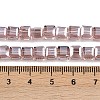 Electroplate Transparent Glass Beads Strands EGLA-B011-07A-PL02-4