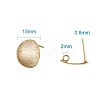 Brass Stud Earring Findings KK-TA0007-04G-7