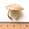 Natural Rose Quartz Chip Finger Rings for Women RJEW-R012-06G-02-3