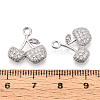 Brass Micro Pave Cubic Zirconia Pendants KK-T074-73P-3