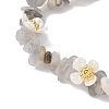 Natural Labradorite Beaded Stretch Bracelets for Women BJEW-JB12315-03-3