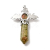 Natural Unakite Pendants G-B033-01P-16-3