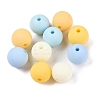 Rubberized Style Imitated Silicone Acrylic Beads MACR-T048-01C-11-1