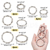   16Pcs 4 Styles Zinc Alloy Spring Gate Rings FIND-PH0007-92-2