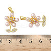 Brass Micro Pave Cubic Zirconia Pendants KK-H076-06G-01-3