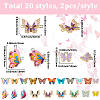 40Pcs 20 Styles Alloy Enamel Pendants & Link Sets ENAM-SC0006-76-2