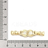 Brass Micro Pave Clear Cubic Zirconia Fold Over Clasps KK-S386-12G-3
