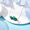 Natural Malachite Chip & Constellation Pendant Necklaces NJEW-JN05084-08-2