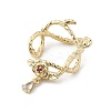 Brass Micro Pave Clear Cubic Zirconia Bead Frame LS-KK-K371-49G-3