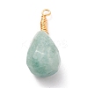 Wire Wrapped Faceted Natural Green Aventurine & Amethyst & Lapis Lazuli & Labradorite Pendants X-PALLOY-JF00542-2