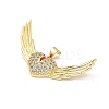 Brass Micro Pave Clear Cubic Zirconia Pendants KK-B141-34G-2