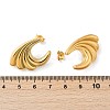 304 Stainless Steel Sea Wave Stud Earrings EJEW-M073-07G-02-5