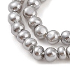 Electroplated Shell Pearl Beads Strands BSHE-C006-05C-3