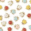 24Pcs Alloy Enamel Charms ENAM-FS0003-75-3