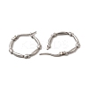 Non-Tarnish 304 Stainless Steel Heart Hoop Earrings for Women EJEW-P219-15P-2