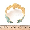 304 Stainless Steel Enamel Cuff Bangles for Women BJEW-B159-01G-6